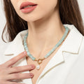 Freshwater pearl 18K gold plated beaded round necklace — natural stone minimalist jewellery for women India
