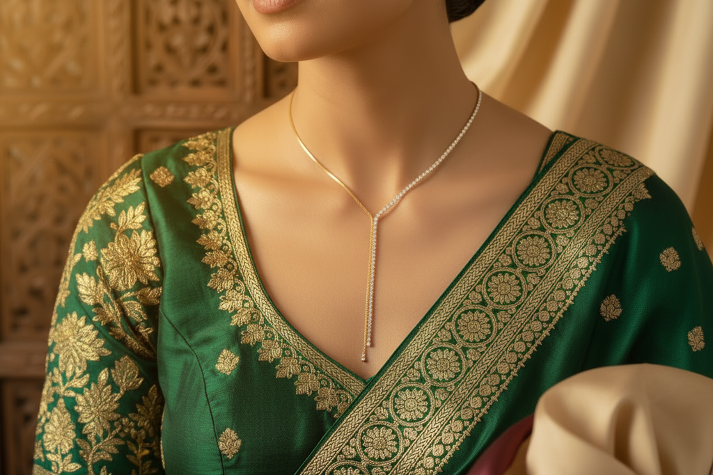 Oneofé mixed chain tassel pendant necklace — bold editorial jewellery gift for her