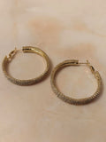 Korean style cz gold plated Hoop earring