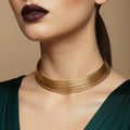 Stylish gold colour Amrapali inspired hansli choker necklace — traditional  gift for her for women