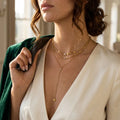 Asymmetrical star layered necklace — gold plated minimalist jewellery gift for her India