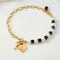 Heart shape rhinestone inlay electroplated bracelet – everyday glam jewellery for women – Oneofé