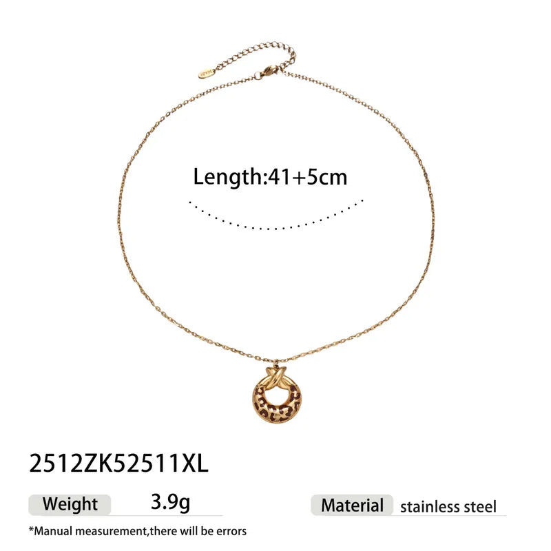 18K gold plated leopard animal pattern pendant chain necklace tarnish resistant – gold plated jewellery India women – Oneofé