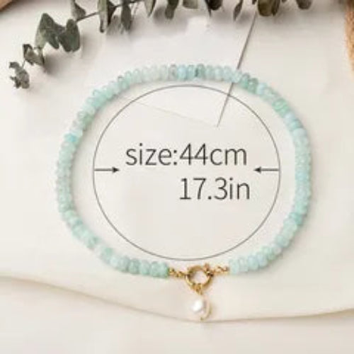 Gold plated freshwater pearl beaded round necklace – dainty jewellery for women – Oneofé