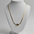 Side view black butterfly snake chain pendant necklace – dainty statement jewellery for women – Oneofé